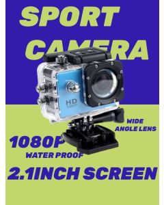 Action Camera 4K HD 16MP WiFi Waterproof 30M Sports Camera With 140° Wide Angle BLUE COLOUR