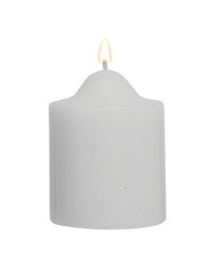 48x Premium Church Candle Pillar Candles White Unscented Lead Free 24Hrs - 5*10cm