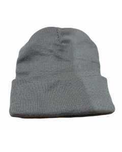 PLAIN BEANIE Unisex Mens Womens Winter Warm Hat Ski Cap Knit One Size - Grey