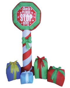 210cm Xmas Father Christmas Charm Santa Claus "Please Stop Here Sign" Décor