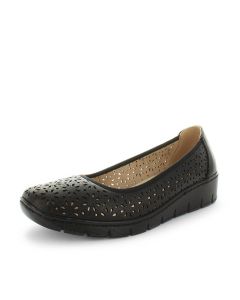 AEROCUSHION Women's MARLON Wedges Black Shoe 8US