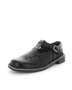 WILDE SCHOOL Girl's JEANIE School Black Smooth Shoe 5US