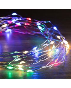 Battery Operated 30 LED Wire Pin Lights – 3m, available in 3 Colors - Multicolor