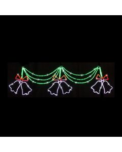 LED Twin Bell Ropelight Red-Green-Wht