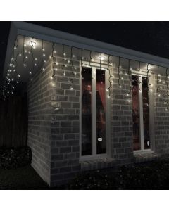 Solar 400 LED Icicle Lights available in 3 Colors - Cool White