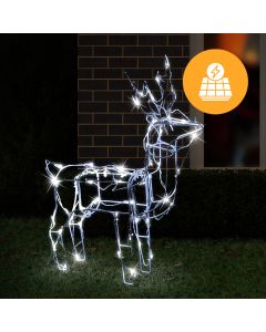 Solar LED Standing 3D Reindeer - 60 cm