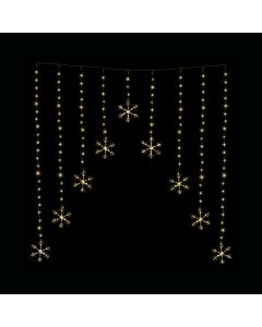 LED Snowflakes Curtain Lights avialable in 2 Colors - Warm White