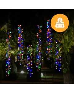 Solar 480 LED Cluster Chain Lights available in 2 Colors - Cool White