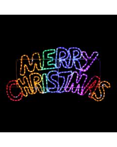 LED Merry Christmas Ropelight Rainbow 100cm