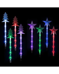 LED Lightshow Star Path Lights 4 pieces Remote Controlled - Stars