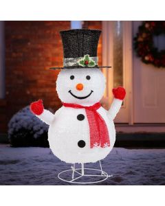 LED Pop Up Snowman with Stand 85cm