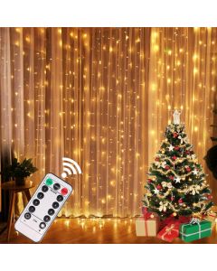 Christmas Lights Curtain Garland