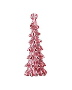 Desktop Miniature Christmas Tree with Candy Cane Top