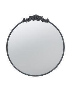 ROUND ORNATE METALLIC WALL MIRROR