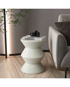 MOSS CEMENT SIDE TABLE