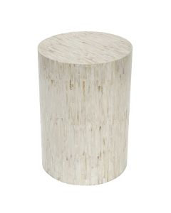 ALPINE MOTHER OF PEARL HAND MADE STOOL/SIDE TABLE