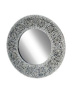 SWIRL MOTHER OF PEARL HAND MADE MIRROR