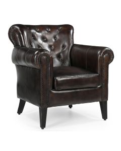 CHOCOLATE LEATHER ARMCHAIR