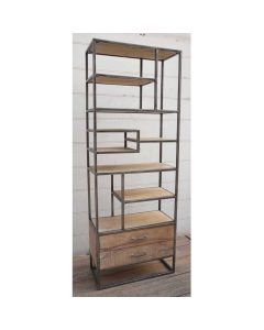 SLIM INDUSTRIAL IRON BOOKCASE