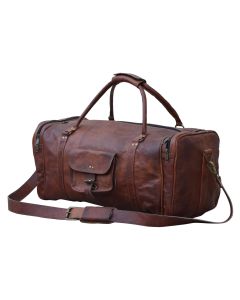 OVERNIGHT LEATHER DUFFLE BAG