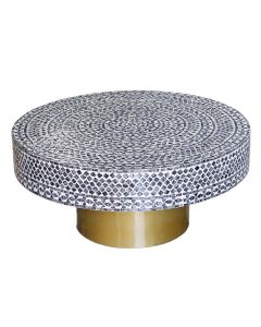 MOTHER OF PEARL OBSIDIAN LUXE COFFEE TABLE