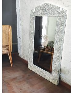 MOTHER OF PEARL SERENE REFLECTION WALL MIRROR