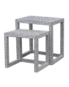 CLAIRE SHELL INLAY NESTING TABLES