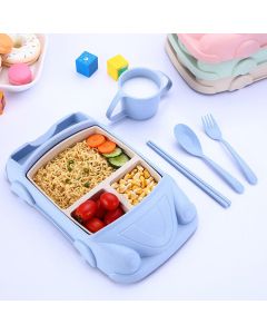 Baby Car Bowl - 5 PCs Set - Blue