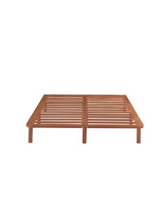 Bondi Wooden Pinewood Bed Base in Walnut - King Single