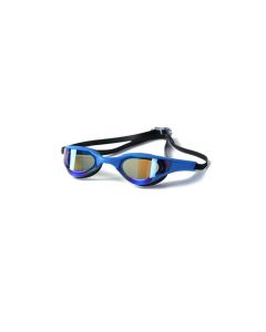 Adult blue mirrored lens swimming goggles