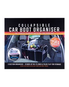 Collapsible Car Trunk Organiser with Cooler Bag