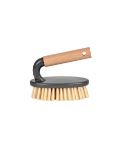 Eco Bamboo Handle Iron Household Scrubber Brush