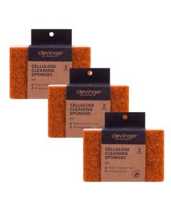 Clevinger 6PC Cellulose Cleaning Sponges