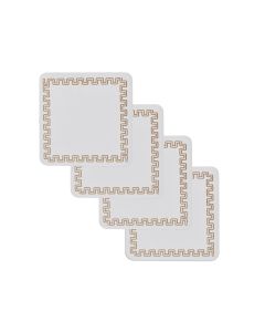 Clevinger Set of 4 MDF Coasters Gold Border