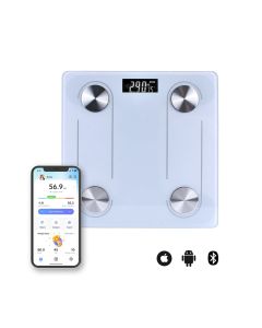 Clevinger Bluetooth Smart Digital Glass Bathroom Scale Max Capacity 180KG