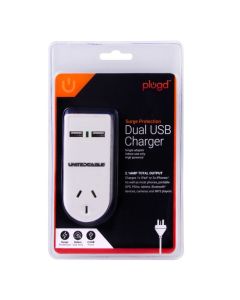 2400W High Powered Dual USB Charger Adaptor With Surge Protection