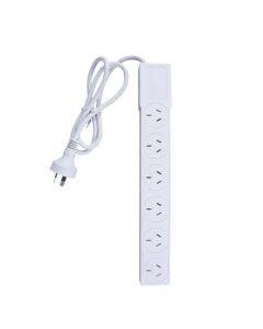 6 Outlet Power Board With Overload Protection 1M Lead Cable