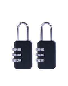 2 Pack Combination 3 Dial Smooth Padlocks