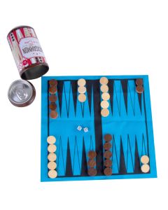 Backgammon In a Can - Travel Board Game