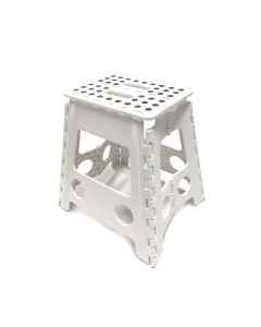 Large Plastic Folding Stool Portable Chair Outdoor Camping White