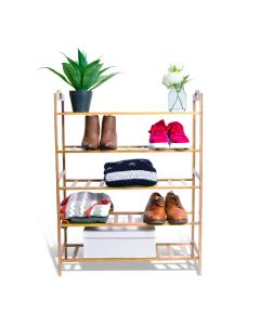 5 Tier Bamboo Shoe Rack