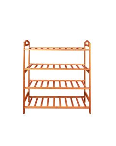 Bamboo Storage Shoe Rack & Organiser 4 Tiers Layers