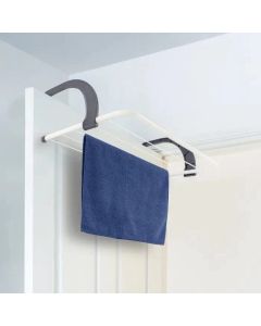 Over Door Clothes Airer - 5 Rail Over Door Folding Multi Clothes Airer Laundry Drying Hanger Coat Portable Dryer