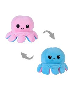 2 pk Flippy Mood Changing Reversible Octopus Plush Toy Assorted Color