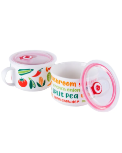 Soup Mug with Lid - 720ml Soup Mug with Silicone Seal Lid