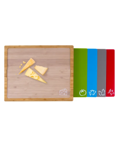 Bamboo Chopping Board With 5 Inserts