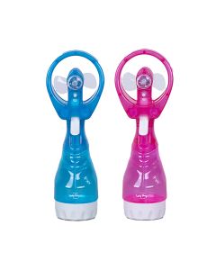 Handhold Battery Powered Personal Water Spray Fan-Blue/Pink - Blue