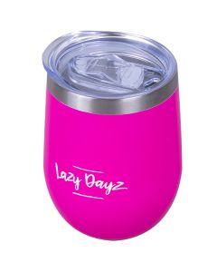 Lazy Dayz Stemless Wine Cup 350ml - Pink