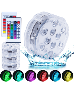 Lazy Dayz 13 Colors LED Remote Pool Light 4 Pack