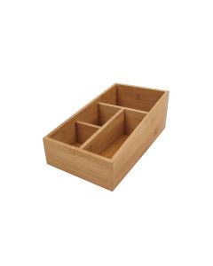 Bamboo Storage Box with 4 Slots